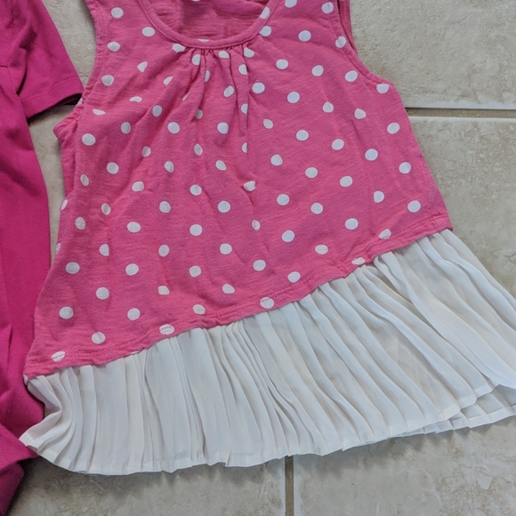 Girl size 6 Gap pink top and gray jeans - Picture 8 of 9